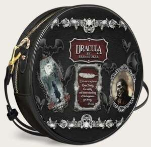 "The Dracula" Circle Crossbody Bag Vegan Leather New Horror Halloween